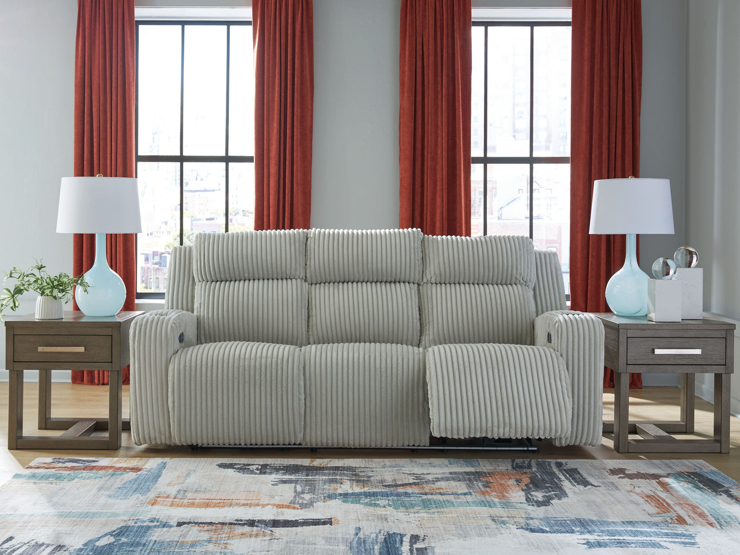 Forest Lake - Power Reclining Sofa With Adj Headrest