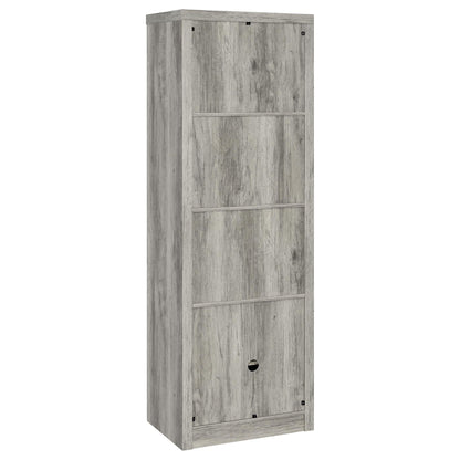 Burke 4-shelf Engineered Wood Media Tower Grey Driftwood