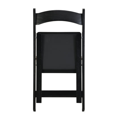 Solid Wood Upholstered Folding Chair Set, Dining Room (Set of 4)