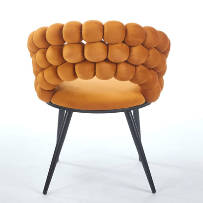 Modern Chair With Tube Legs, Soft Cushions And Comfortable Backrest