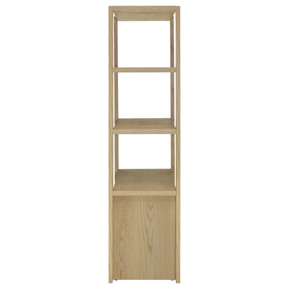 Laurelton 3-shelf Media Tower Tall Pier Cabinet Light Oak