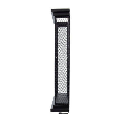 Floating Wine Bar Shelf With Glass Holder And Display Shelves - Black