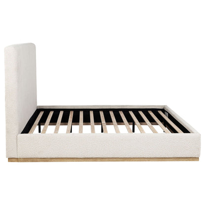 Knox Upholstered EASTERN KING Panel Bed Cream