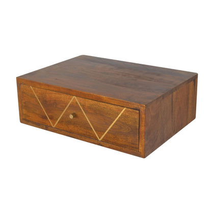 Floating Bedside Table - Chestnut