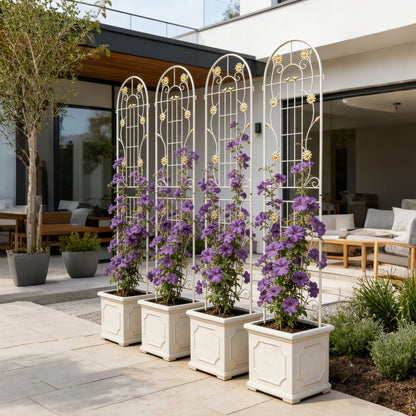 Metal Garden Trellis Rustproof Trellis For Climbing Plant Outdoor Flower Support