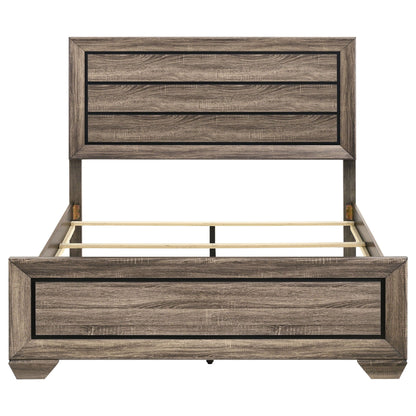 Kauffman Wood Queen Panel Bed Washed Taupe