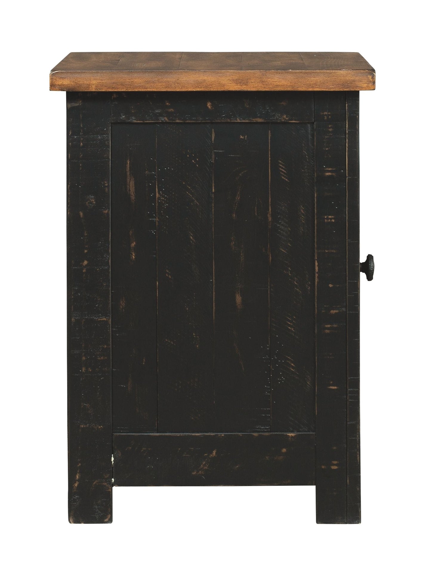 Valebeck - Chair Side End Table - Black / Brown