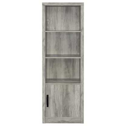 Burke 4-shelf Engineered Wood Media Tower Grey Driftwood