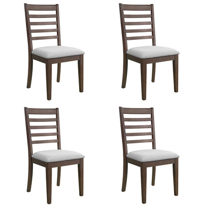 Upholstered Armless Chairs With High Ladder Back