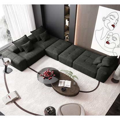 Modern Oversized Diy Combination Modular Sectional Sofa With Pillows