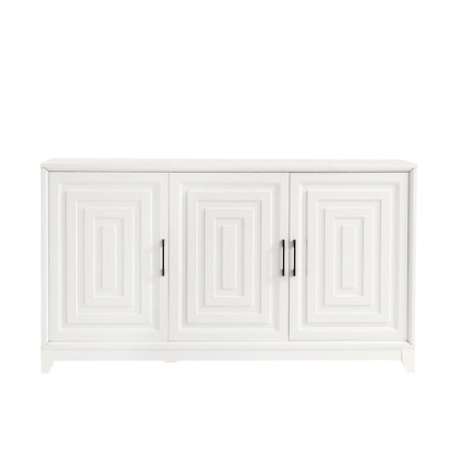 TV Stand For TVs Up To 65", Modern Entertainment Center Media Console Cabinet With 2 Spacious Storage Space, Solid Wood Legs For Living Room