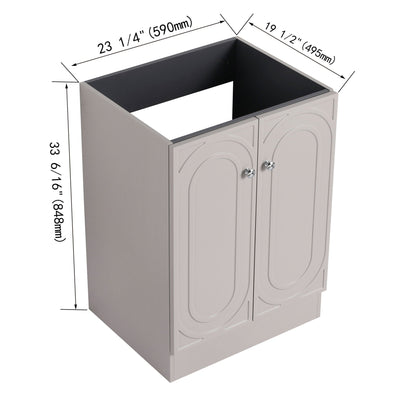 Modern Freestanding Bathroom Vanity With Soft Close Cabinet Doors