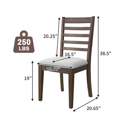 Upholstered Armless Chairs With High Ladder Back