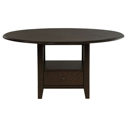 Twyla 5-piece 60-inch Round Wood Dining Table Set Dark Cocoa
