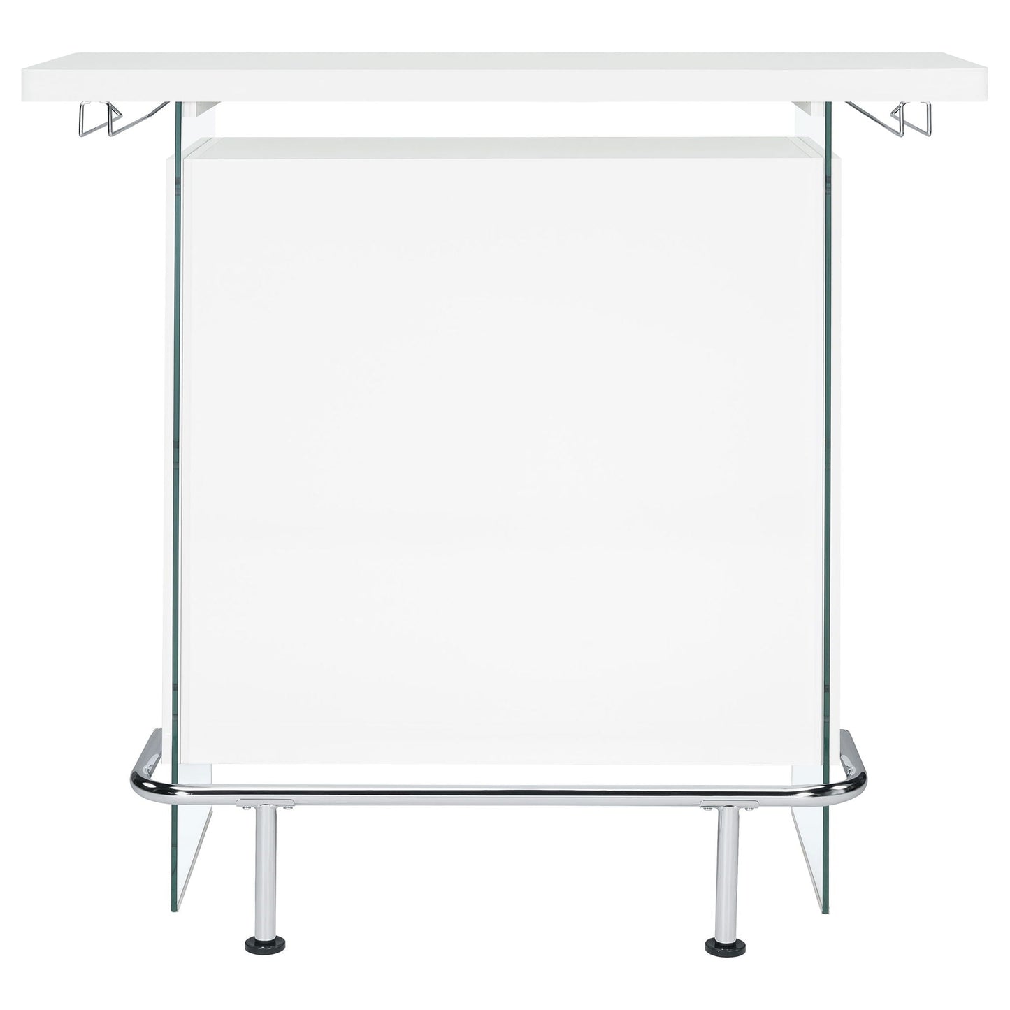 Acosta Freestanding Home Bar Wine Cabinet White High Gloss