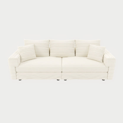 4 Seat Sofa, Modern Comfy Upholstered Sofa Cloud Couch, Deep Seat Couches With Soft Pillows