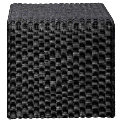 Cahya 3-piece Rattan Coffee and End Table Set Black