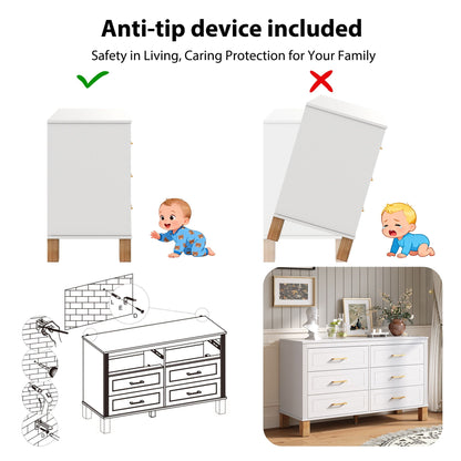 6 Drawer Double Dresser