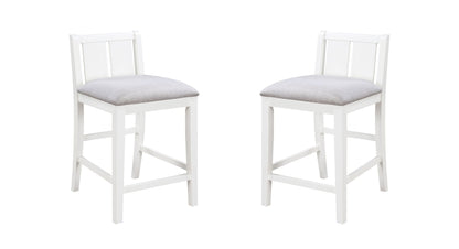Graham - 3 Piece Small Space Counter Height Dining Table With Shelves And 2 Chairs (Set of 3)