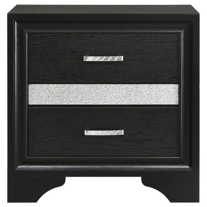 Miranda 3-drawer Nightstand Bedside Table Black