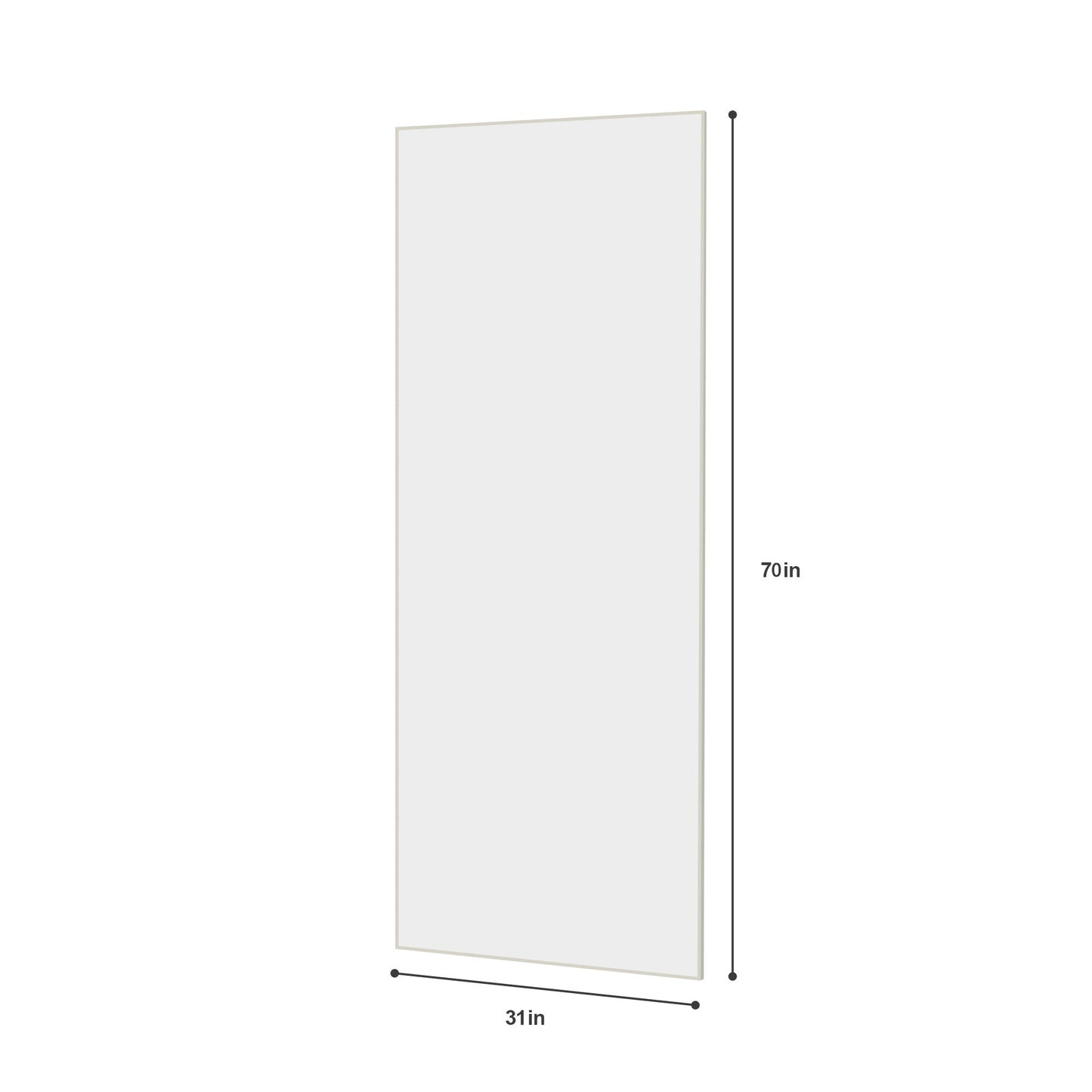 Modern Full Length Mirror With High Definition Shatter Proof Glass And Aluminum Alloy Frame