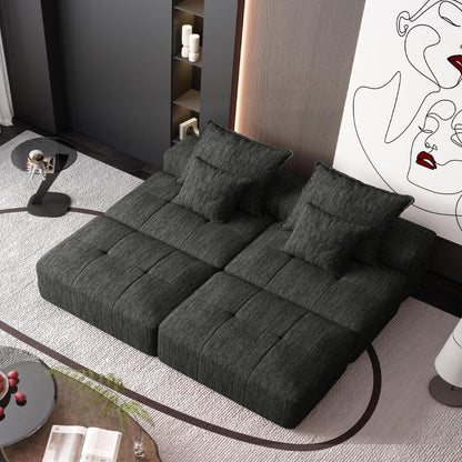 Modern Oversized Diy Combination Modular Sectional Sofa With Pillows