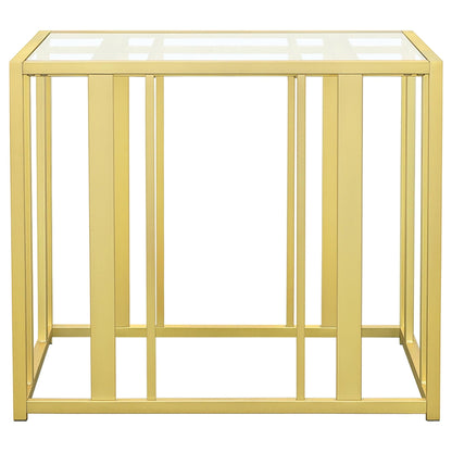 Adri 2-piece Coffee and End Table Set Matte Brass