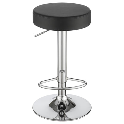Ramses 29-inch Adjustable Bar Stool Chrome and Black