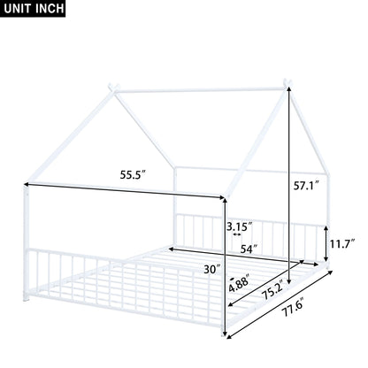 Metal House Bed