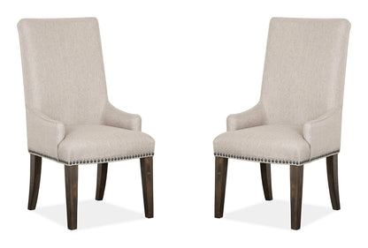 Bellamy - Upholstered Host Chair (Set of 2) - Peppercorn