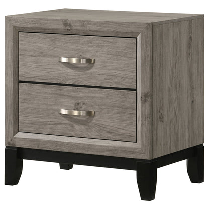 Watson 2-drawer Nightstand Bedside Table Light Taupe