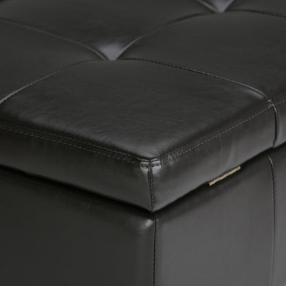 Dover - Square Coffee Table Storage Ottoman - Tanners Brown