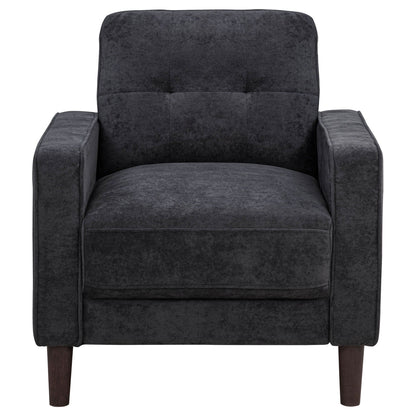 Bowen II Fabric Upholstered Track Arm Chair Steel Grey