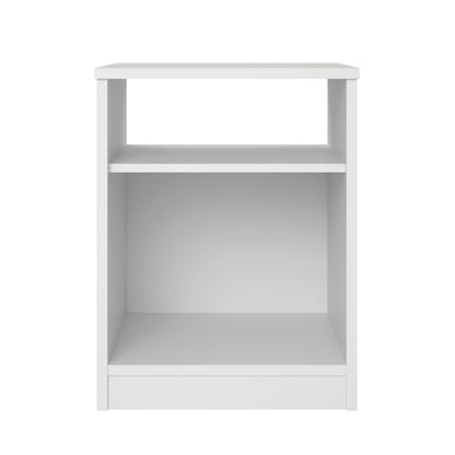 Open Shelf Nightstand - White
