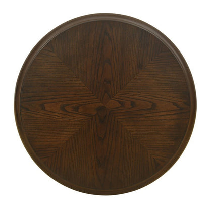 Philippe - Round End Table With Shelf - Brown