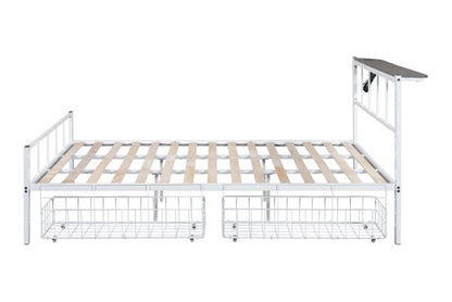 Nicoli - Queen Metal Bed With Underbed Storage