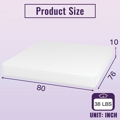 Nasturtium - 10" E.King Bamboo Charcoal Infused Memory Foam