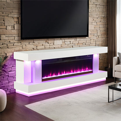 Peseux - 71" TV Stand w/ Electric Fire Place
