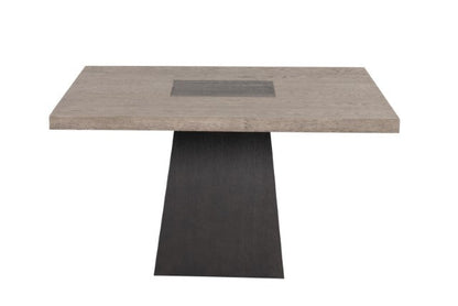 Broager - 5 Pc Dining Table Set (White Swivel Chairs)