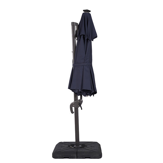 Nuti - 10 Ft Round Umbrella w/ LED Light + 37" Large Base