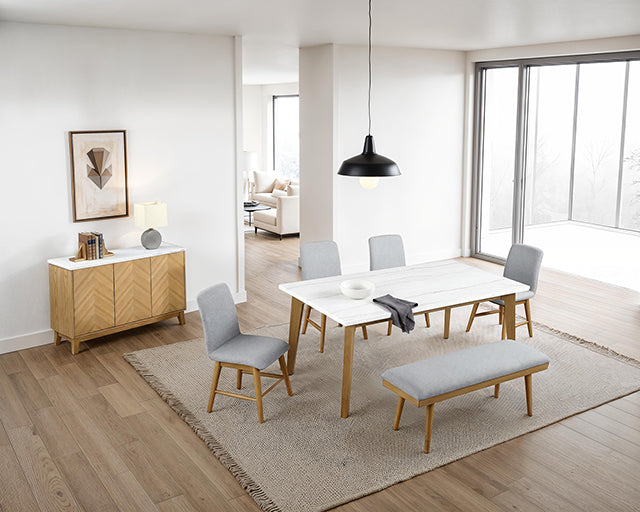 Mandier - 6 Pc. Dining Table Set w/ Bench